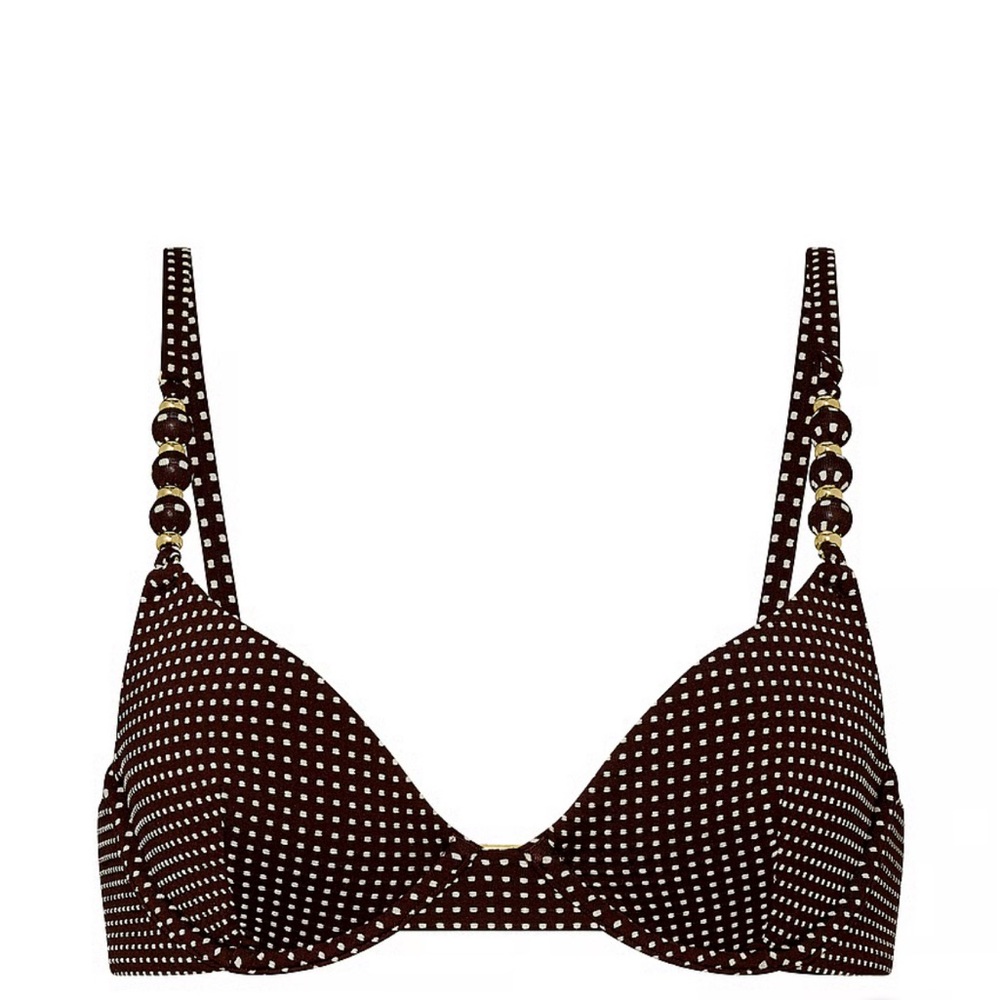 Victoria's Secret Beach Beads Balconette Bikini Top (Ganache)